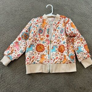 NWT 5T Mila and Rose Floral and Animal Retro Unicorn Print Kids Jacket